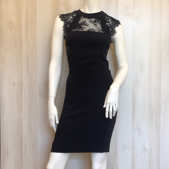 The Kooples | Crepe Back Satin & Lace Dress | xs - Picture 1 of 6